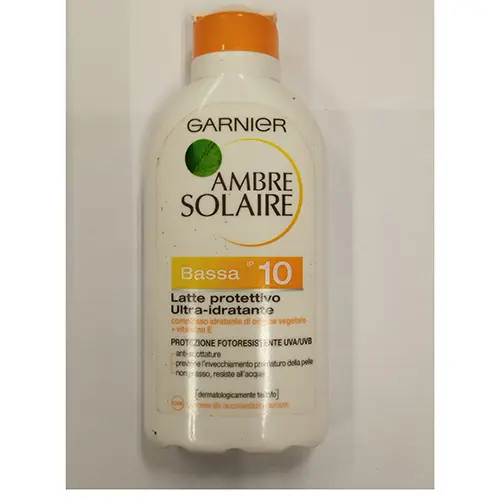 Foto dell’avviso ufficiale: Garnier Ambre Solaire bassa 10 Latte protettivo solare — rischio: Rischio chimico