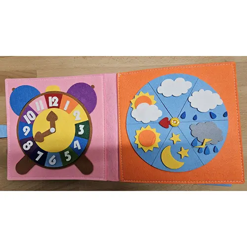 Foto aus der offiziellen Meldung: Ulikey Quiet Book Montessori Spielzeug, 3D Filz Busy Book Sensorisches Spielzeug Babybuch — Risiko: Ersticken