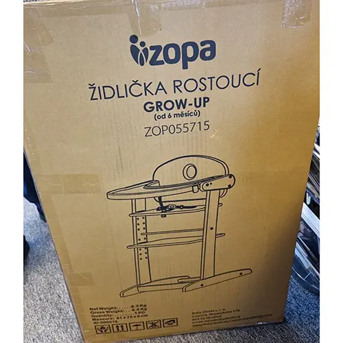 Foto uit de officiële melding: ZOPA GROW-UP Kinderstoel — risico: Verwonding