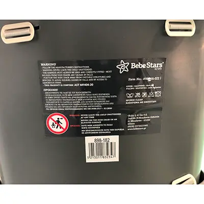 Foto dell’avviso ufficiale: BebeStars by Gilis / Leaf 2 in 1 High chair Play chair Seggiolone — rischio: Lesioni