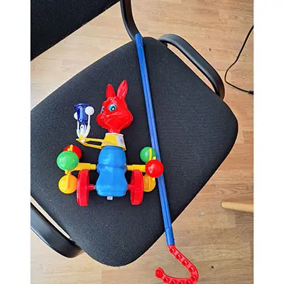 Foto do aviso oficial: Wieslaw Suchanek Children's toy (24m+) Brinquedo push-along — risco: Engasgamento