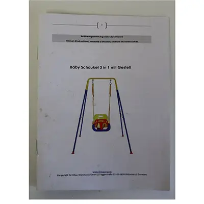 Photo from the official notice: KIDIZ Babyschaukel mit Gestell 3-in-1 swing — choking risk