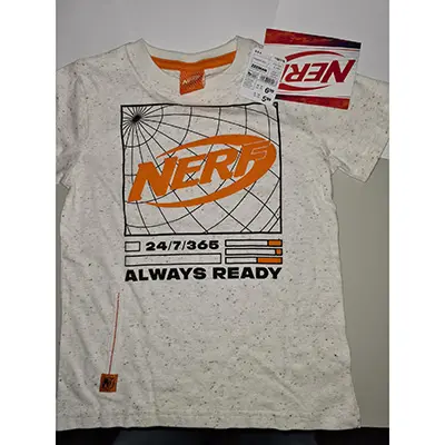 Photo de l’avis officiel: Zeeman Boys T Shirt Nerf T-shirt pour enfants — risque: Risque chimique
