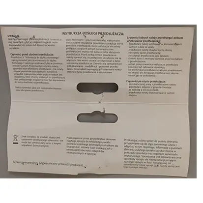 Foto do aviso oficial: PLASTROL PRZEDŁUŻACZ DOMOWY Chumbo de extensão — risco: Choque elétrico (SR/03718/24)