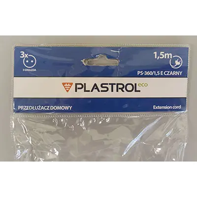 Photo de l’avis officiel: PLASTROL PRZEDŁUŻACZ DOMOWY Tête de rallonge — risque: Choc électrique (SR/03715/24)