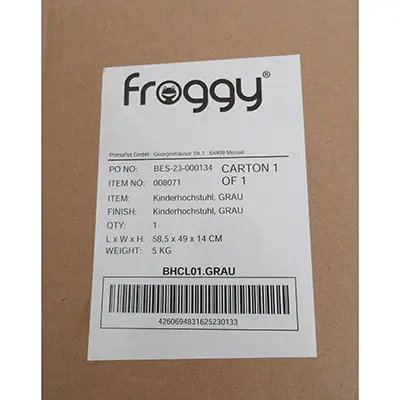 Foto uit de officiële melding: froggy Kinderstoel — risico: Beknelling & Verwonding