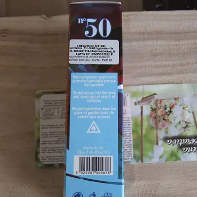 Photo de l’avis officiel: DolciSguardi profumi n° 50 Eau de toilette — risque: Risque chimique