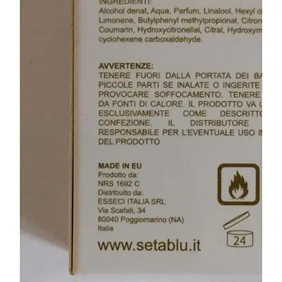 Photo de l’avis officiel: Setablu 14 Her Eau de toilette — risque: Risque chimique