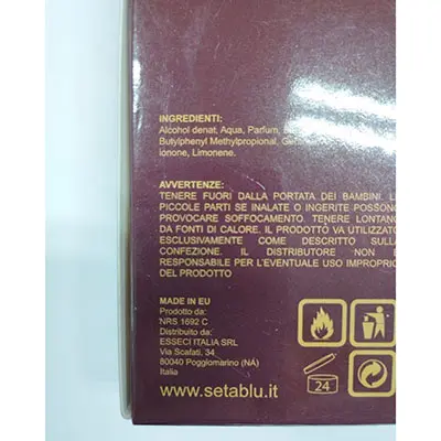 Foto dell’avviso ufficiale: Setablu 02 Her Profumo — rischio: Rischio chimico (SR/03800/24)