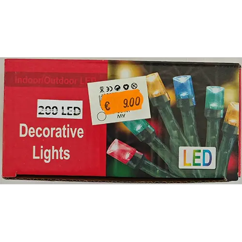Photo de l’avis officiel: 200 LED Decorative Lights Lampe à LED — risque: Choc électrique