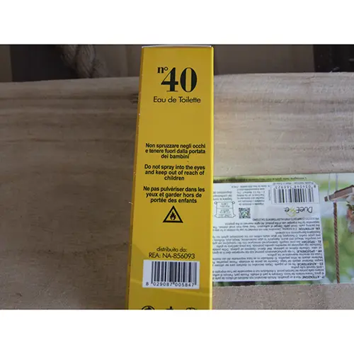 Photo de l’avis officiel: DolciSguardi profumi n° 40 Eau de toilette — risque: Risque chimique