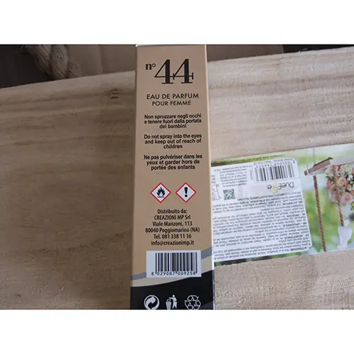 Photo de l’avis officiel: DolciSguardi profumi n°44 Parfum — risque: Risque chimique