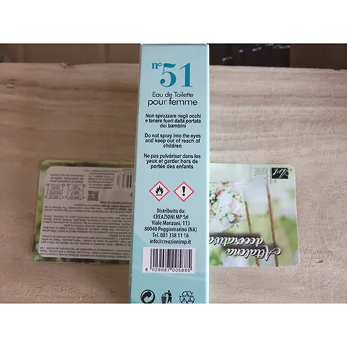Photo de l’avis officiel: DolciSguardi profumi n° 51 Eau de toilette — risque: Risque chimique