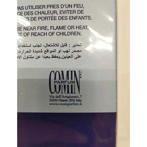 Photo de l’avis officiel: Comin parfum Angelica Eau de toilette — risque: Risque chimique (SR/00009/25)