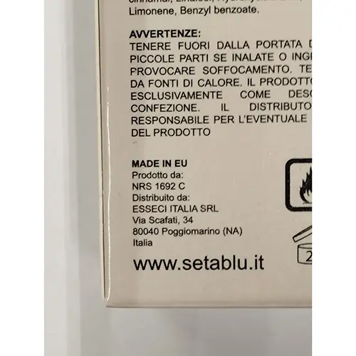 Photo de l’avis officiel: Setablu 09 Eau de parfum — risque: Risque chimique