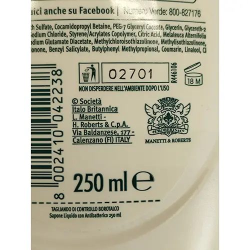 Photo de l’avis officiel: Neutro Roberts Borotalco Savon liquide — risque: Risque chimique