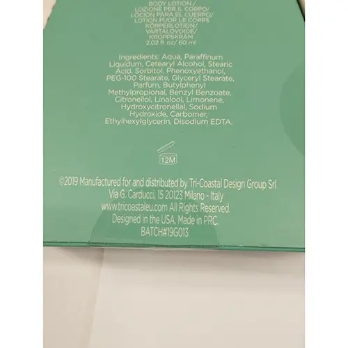 Photo de l’avis officiel: Simplepleasures Berry Icicle Lotion pour le corps — risque: Risque chimique