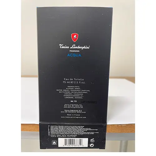 Photo de l’avis officiel: Tonino Lamborghini Acqua Parfum — risque: Risque chimique