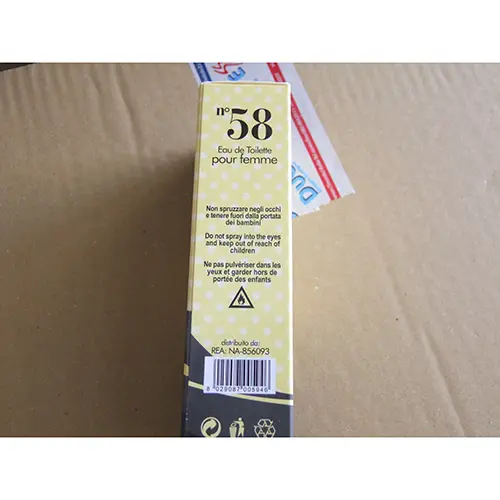 Photo de l’avis officiel: DolciSguardi profumi n° 58 Eau de toilette — risque: Risque chimique