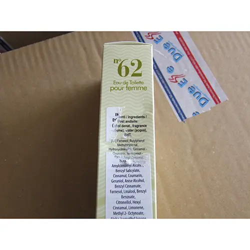 Photo de l’avis officiel: DolciSguardi profumi n° 62 Eau de toilette — risque: Risque chimique