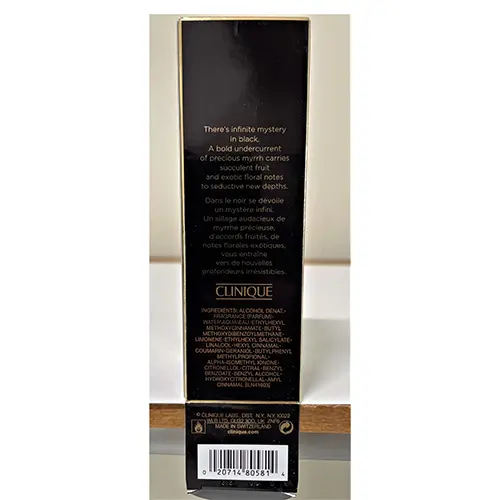 Photo de l’avis officiel: Clinique Aromatics in Black Parfum — risque: Risque chimique