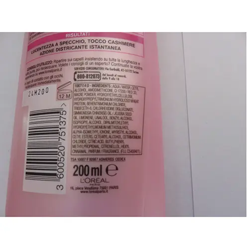 Photo de l’avis officiel: Elvive by L'OREAL PARIS Nutri Gloss Après-shampooing — risque: Risque chimique