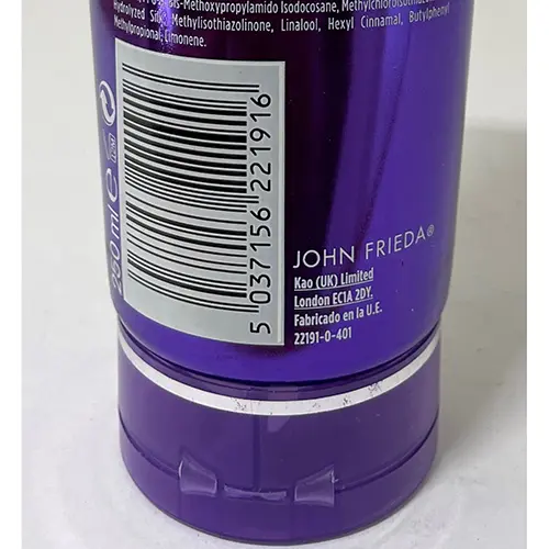 Photo de l’avis officiel: John Frieda Frizz Ease Shampoo — risque: Risque chimique (SR/00076/25)