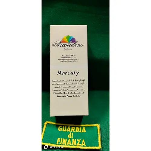 Photo de l’avis officiel: Arcobaleno parfumes Mercury 29 Eau de toilette — risque: Risque chimique