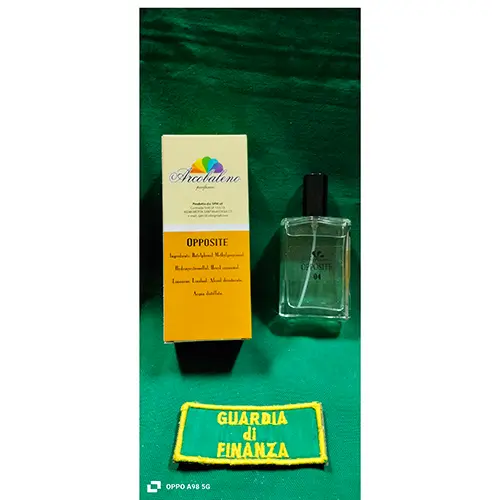 Photo de l’avis officiel: Arcobaleno parfumes Opposite 04 Eau de toilette — risque: Risque chimique