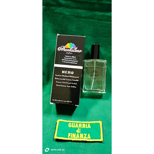 Photo de l’avis officiel: Arcobaleno parfumes Nero 65 Eau de toilette — risque: Risque chimique