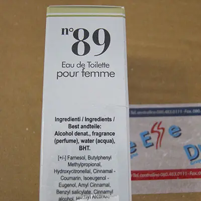 Photo de l’avis officiel: DolciSguardi profumi n° 89 Eau de toilette — risque: Risque chimique
