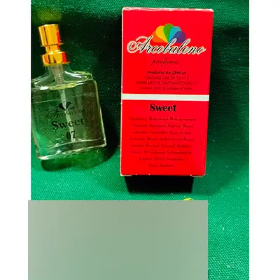 Photo de l’avis officiel: Arcobaleno parfumes Sweet 07 Eau de toilette — risque: Risque chimique