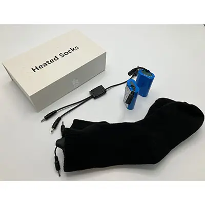 Photo from the official notice: Heated socks — environment risk