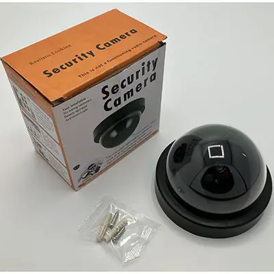 Foto uit de officiële melding: Dummy camera — risico: Milieu