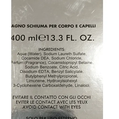 Photo de l’avis officiel: Sergio Tacchini Shampoo — risque: Risque chimique
