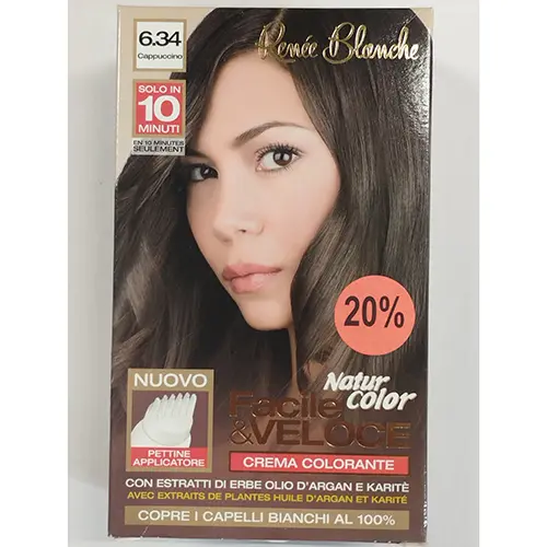 Foto aus der offiziellen Meldung: Renée Blanche Crema colorante facile e veloce Haarfärbemittel — Risiko: Chemikalie