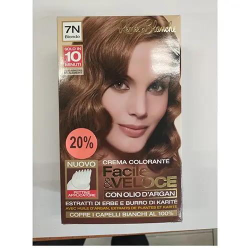 Foto aus der offiziellen Meldung: Renée Blanche Crema colorante facile e veloce Haarfärbemittel — Risiko: Chemikalie