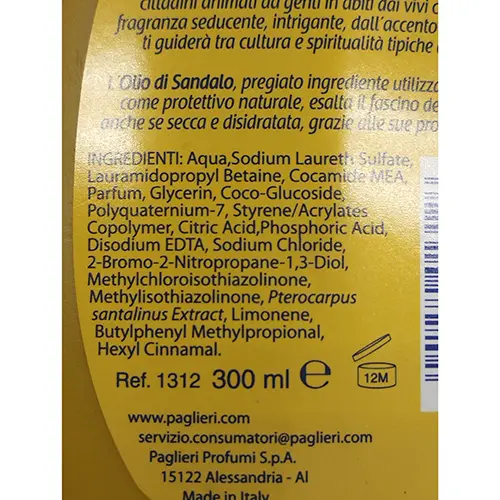 Photo de l’avis officiel: Paglieri Cléo Esotic Savon — risque: Risque chimique