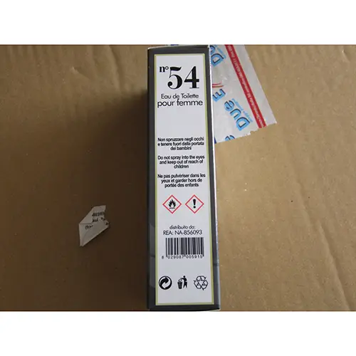 Photo de l’avis officiel: DolciSguardi profumi n° 54 Eau de toilette — risque: Risque chimique