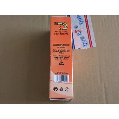 Photo de l’avis officiel: DolciSguardi profumi n° 72 Eau de toilette — risque: Risque chimique