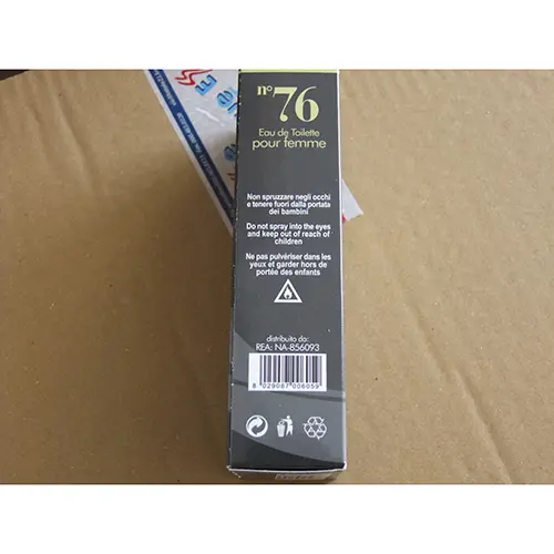 Photo de l’avis officiel: DolciSguardi profumi n° 76 Eau de toilette — risque: Risque chimique