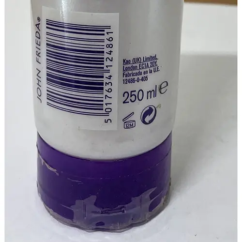 Photo de l’avis officiel: John Frieda Frizz Ease Shampoo — risque: Risque chimique (SR/00162/25)