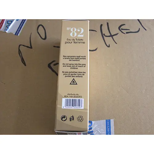 Photo de l’avis officiel: DolciSguardi profumi n° 82 Eau de toilette — risque: Risque chimique