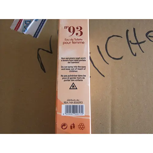 Photo de l’avis officiel: DolciSguardi profumi n° 93 Eau de toilette — risque: Risque chimique
