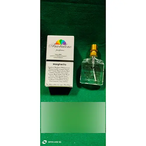 Photo de l’avis officiel: Arcobaleno parfumes Margherita 23 Eau de toilette — risque: Risque chimique (SR/00186/25)