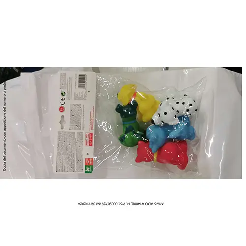 Photo de l’avis officiel: Globo I gommolosi cani Jouet de bain — risque: Risque chimique