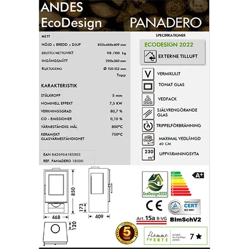 Foto aus der offiziellen Meldung: Hijo de Miguel Panadero, Panadero ANDES 7,5KW Holzofen — Risiko: Verbrennungen & Feuer