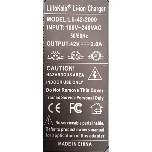 Photo de l’avis officiel: Liitokala Chargeur de batterie — risque: Choc électrique (SR/00198/25)