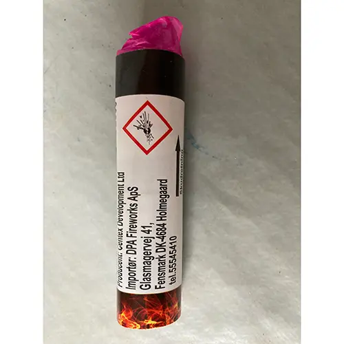 Photo from the official notice: Dragon Fireworks Spinner W/FTN — burns & damage to sight risk