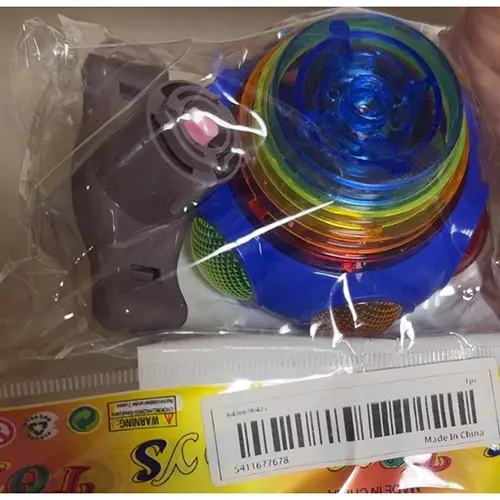 Foto do aviso oficial: Toys LED innovant avec musique, gyroscope rotatif, toupie créative Brinquedo de fiação — risco: Químico